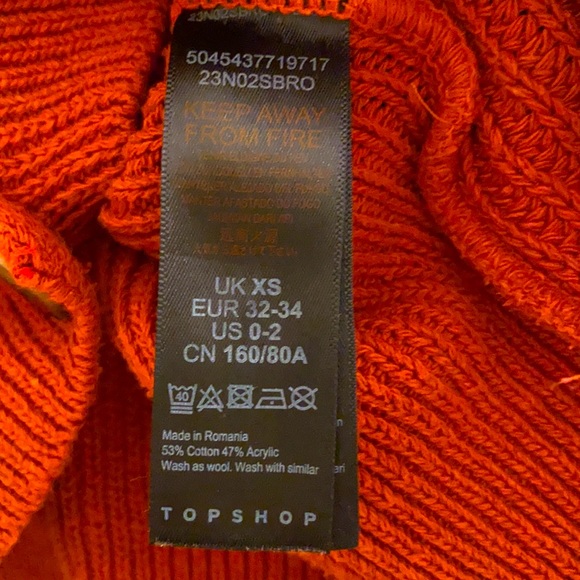 TOPSHOP Plunge Neck Buttoned Cardigan Size XS - Picture 4 of 6